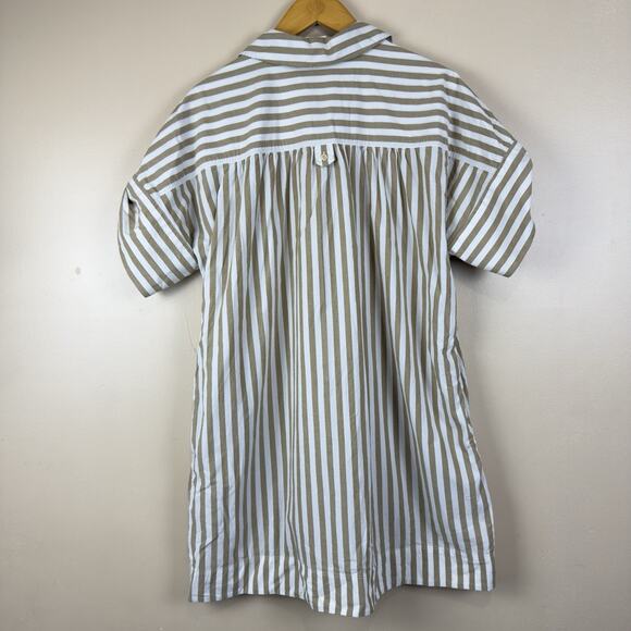 Madewell Women’s Size M Striped Mini Shirtdress Coastal Beach Summer Dress Shirt - Picture 6 of 15